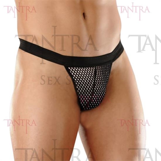 Tanga Negra de Elástico Ancho y Diseño Moderno